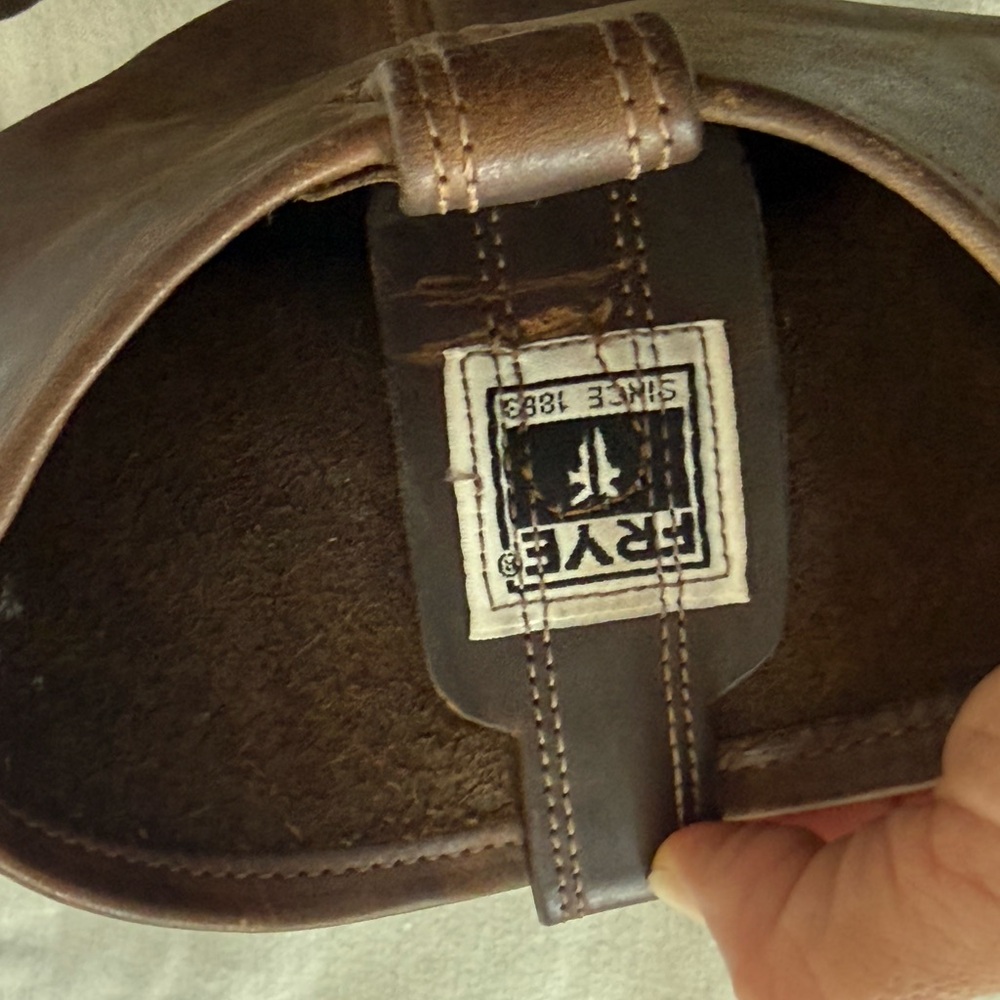 Frye Brown Leather Heeled Boots